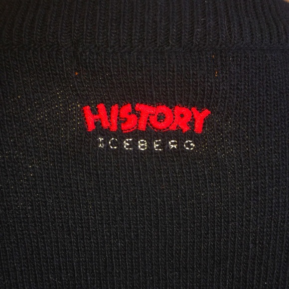 SOLD! ICEBERG History Virgin Wool Sweater Italy - Picture 5 of 8